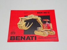 DEPLIANT BROCHURE PROSPEKT ESCAVATORE CARICATORE CINGOLATO BENATI BEN 90 C (N11)
