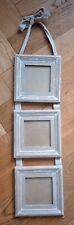 Tris Portafoto Legno Shabby, Taglia Cornici 16x16