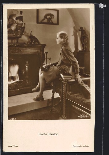 Cartolina attrice greta - cartolina,
