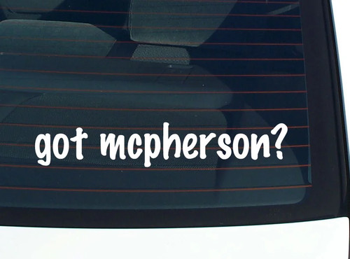 Hai mcpherson adesivo - mcpherson?,