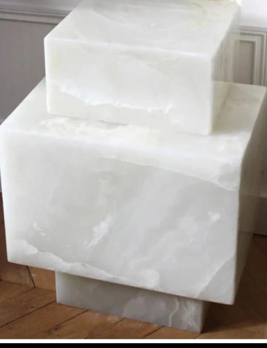 Bianco naturale onice cubo - bianco,