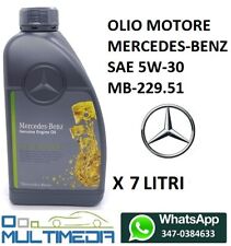 7 LITRI OLIO MOTORE ORIGINALE MERCEDES BENZ 5W-30  100% SINTETICO MB 229.51
