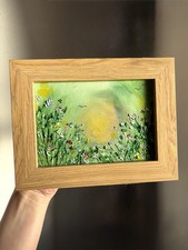 Dipinto olio astratto floreale