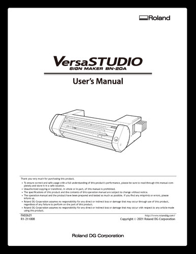 Roland 20a versa studio - bn-20a,