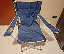 Sedia pieghevole da campeggio con braccioli e portabibite