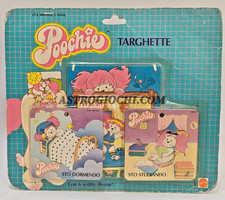 MATTEL POOCHIE TARGHETTE CORNICI CON CORDINO VINTAGE 1983 NEW IN BOX