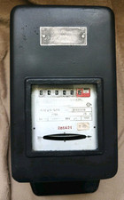 CONTATORE ELETTRICO Con Trasformatori Enel  EPOCA ANNI 50/60 NERO 