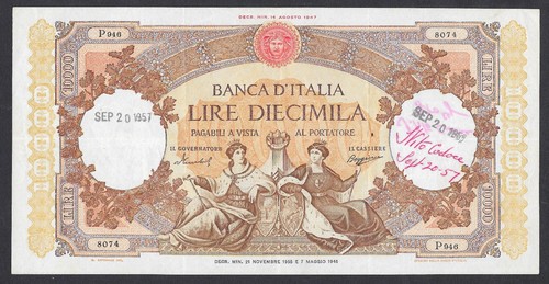 Italia banconota 10000 lire - banconota,