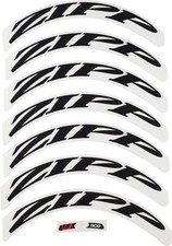 Zipp Decal Set for Disc & 808 Wheels - Matte Black Logo, Complete Rim Decal Kit