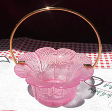 Ciotola cestino vetro rosa