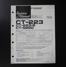 Originale PIONEER CT-223/CT-223-S/CT-S200 Cassette Tape Deck Manuale di servizio o92