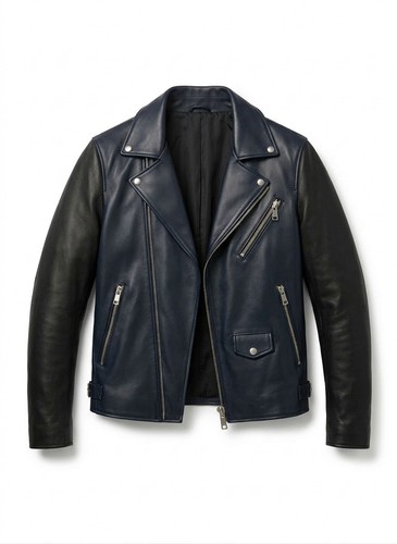 Giacca motociclista uomo blu - motociclista,