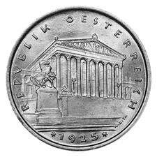 Moneta argento 1 scellino 1925