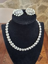 PARURE DA SPOSA VINTAGE, GIROCOLLO E ORECCHINI, ALTA BIGIOTTERIA