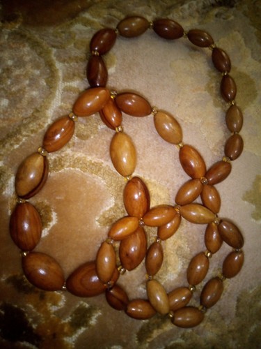 Collana vintage legno ulivo - collana, d'ulivo