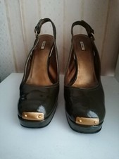 Decolte Miu Miu Prada Plateau n. 40 verde petrolio 