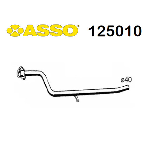 Tubo gas scarico centrale - tubo,