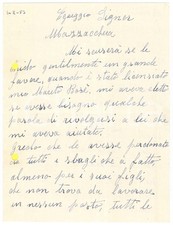 1953 MILANO LAMBRATE Lettera famiglia BOSE' di Pioltello - Operaio licenziato