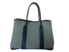 Hermès Garden Party 36 Tote Olive canvas clemence deep brown leather
