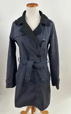 MAISON SCOTCH Trench cappotto donna blu navy con cintura S