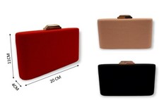 Borsa pochette clutc cerimonia elegante matrimonio rigida borsetta tessuto opaco