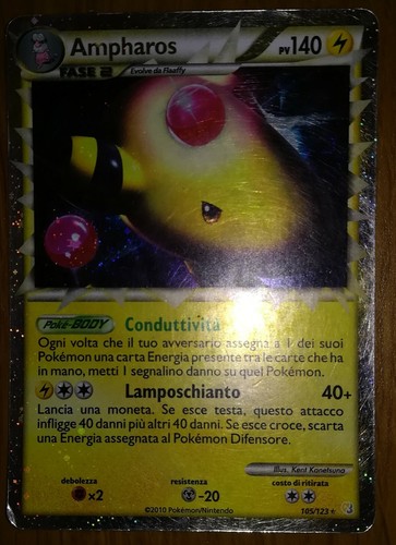 Carta pokemon ampharos - carta,