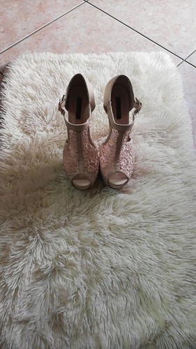 Scarpe merlettate color - , panna