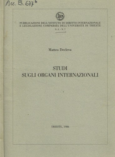 Studi sugli organi