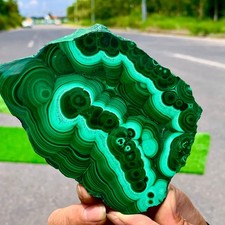 397G Malachite lucida naturale trasparente grappolo campione minerale grezzo