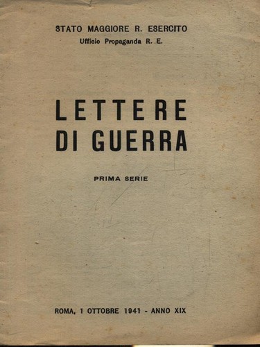 Lettere guerra prima serie - prima,