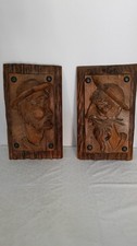 Sculture legno parete Don Chisciotte e Sancio Panza