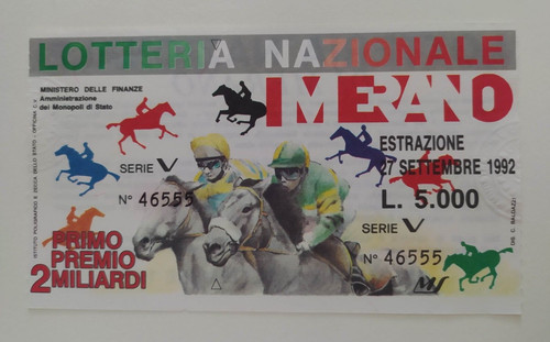 Biglietto lotteria - 31°,