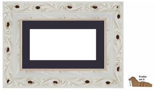 Cornice legno bianca - cornice, in