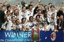 Paolo Maldini, Gennaro Gattuso e Massimo Oddo Autografo Coa Sport Milan Signed  