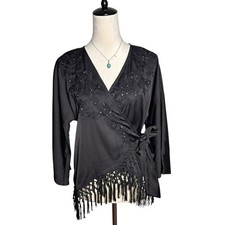 ZARA Black Sequin Embroidered