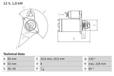 BOSCH Starter 12V For SMART