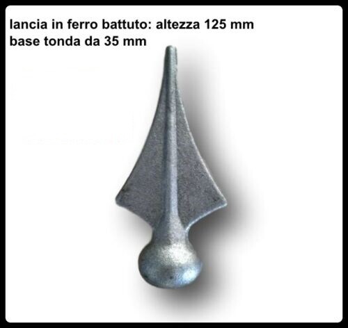 Lancia ferro battuto - lancia, in