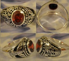 Chevalière Rhodié US Navy