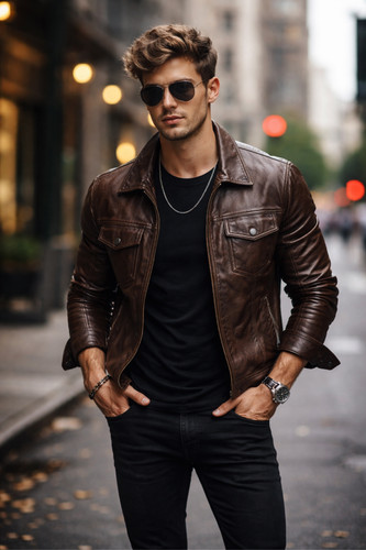 Giacca camionista uomo - , marrone
