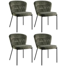Set 4 Sedie Imbottite Verde in