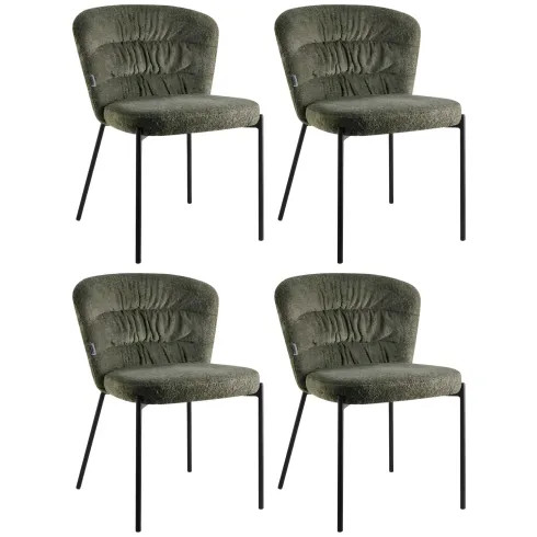 Set sedie imbottite verde in - set,