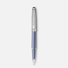 Penna Roller Montblanc Meisterstück Glacier Douè 129404 Rollerball Pen Azzurra