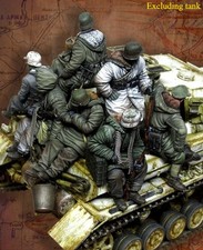 Modellino figure in resina 1/35 kit granatieri corazzati 8 figurine non assemblate non dipinte