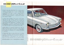 AUTO NSU PRINZ SPORT COUPE' PIEGHEVOLE BROCHURE PROSPEKT DEPLIANT