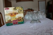 Gibson Royal Crest Servizio 27 Pezzi Cristallo Vetro Trasparente Punzone Ciotola per 12