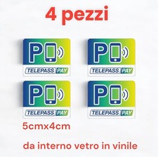4 Pezzi Adesivo TELEPASSPAY da