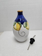 Jug Jar Oil Dispenser Sorrento Italy Hand Painted Lemon DolceTerra Limoncello