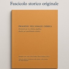 Progressi nell’analisi chimica Perkin Elmer – Assorbimento atomico, Ed. Etas Kom