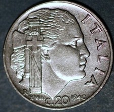 Italy 20 Centesimi 1940