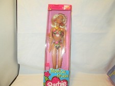 Barbie bambola profumata Tropical Splash vintage 1994 spiaggia nuova con scatola 12446 Mattel